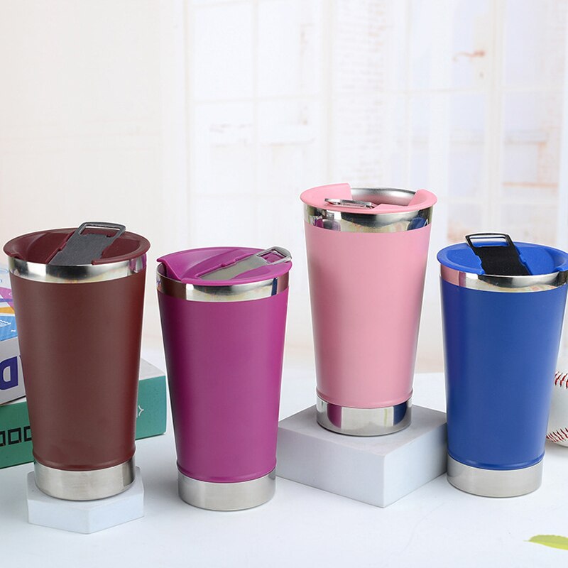 Creativity 304 Stainless Steel Beer Cup Thermos Cup With Bottle Opener 473ML Heat Preservation And Cold Preservation