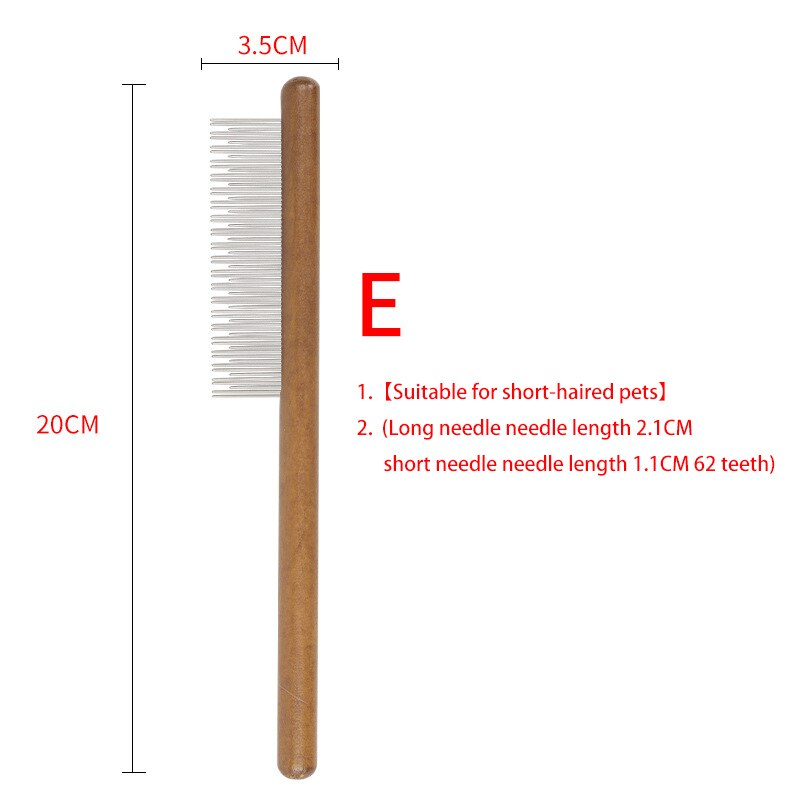 Kat Borstel Kam Voor Pet Cleaning Verwijdert Haren Grooming En Zorg Kat En Honden Hout Rvs Hond Borstel Katten accessoires: E