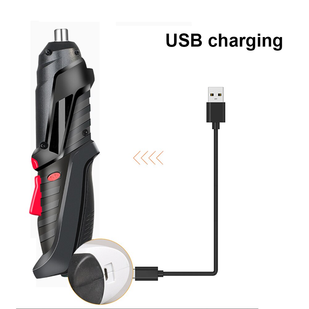 Electric Screwdriver with Light 3.6V Portable Cordless Screwdriver Rechargeable Power Tools with Bits