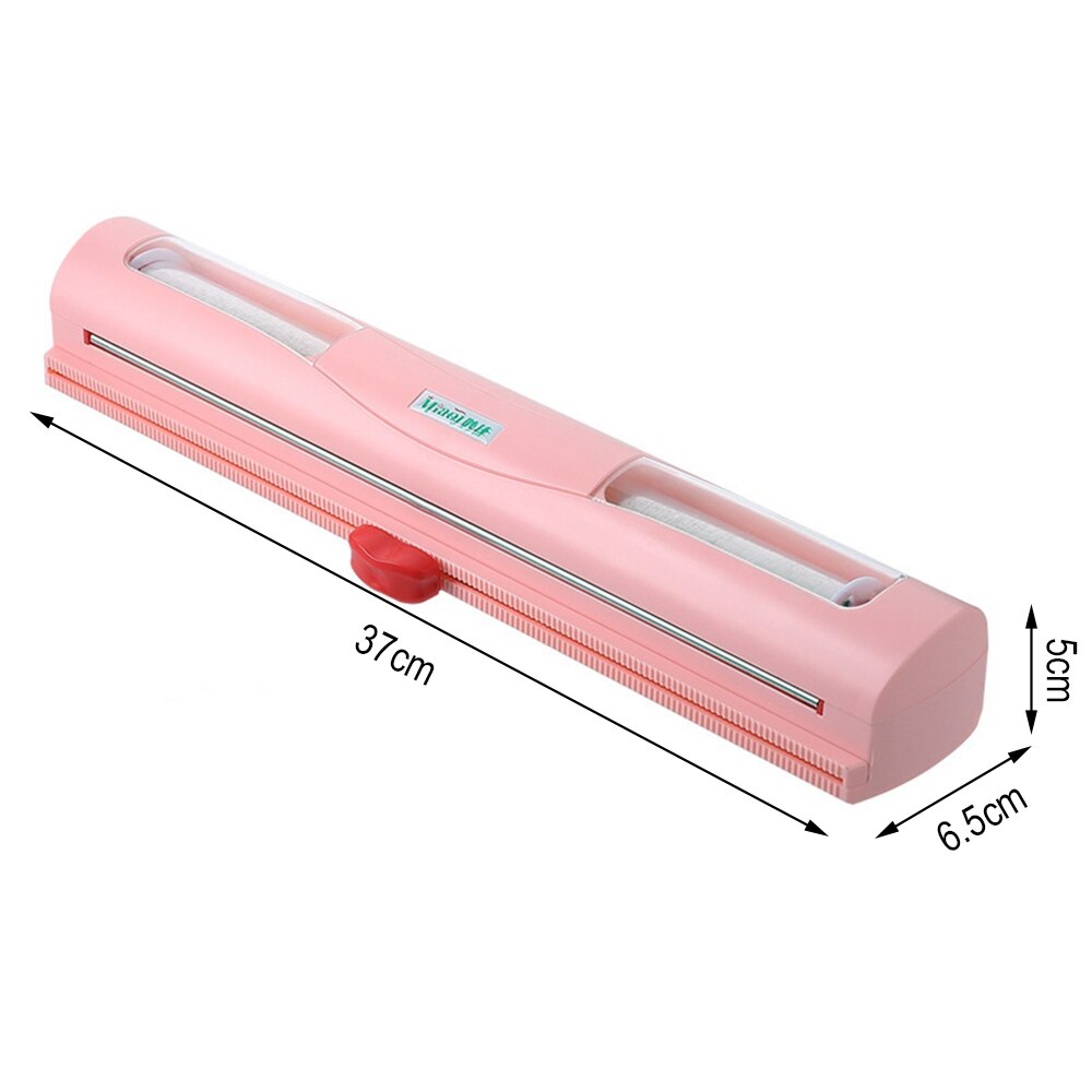 Eten Wrap Dispenser Cutter Keuken Tool Folie Vershoudfolie Wrap Dispenser Plastic Sharp Cutter Opslag Houder Keuken Tool: Pink