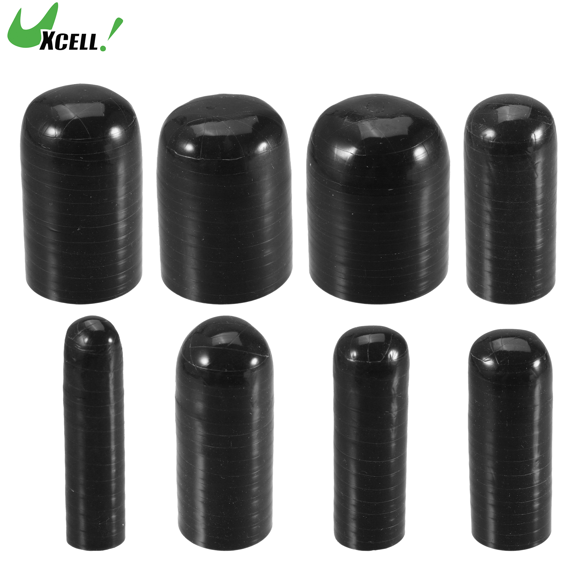 UXCELL 6mm ID to 40mm ID Silicone Coolant Cap Intake Vacuum Hose End Plug for Coolant Heater Bypass Vacuum Water Port Black