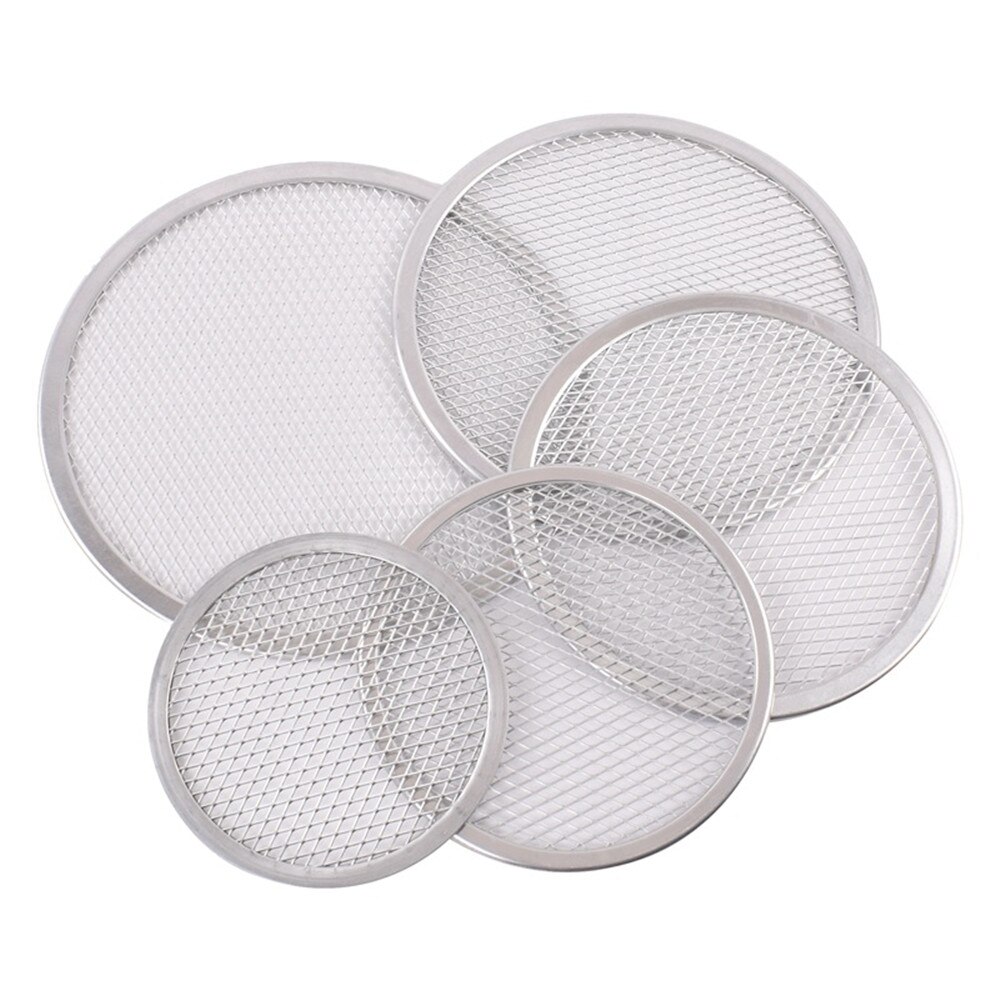 6/7/8/9/10/11/12inch Seamless Aluminum Pizza Screen Commercial Grade Pizza Pan Kitchen Tool