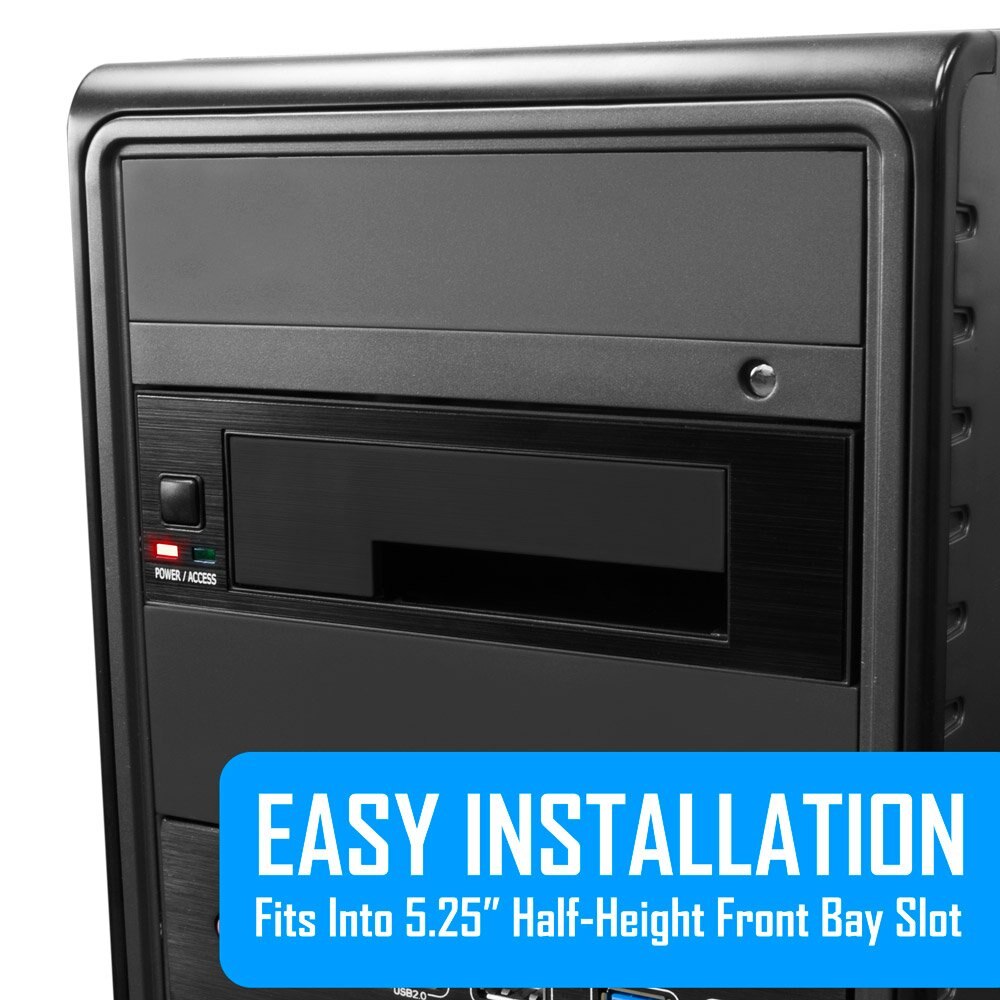 5.25 Inch Internal Tray-Less Bay SATA III Hard Drive Backplane Enclosure Swap Mobile Rack For 2.5"/3.5" HDD or SSD