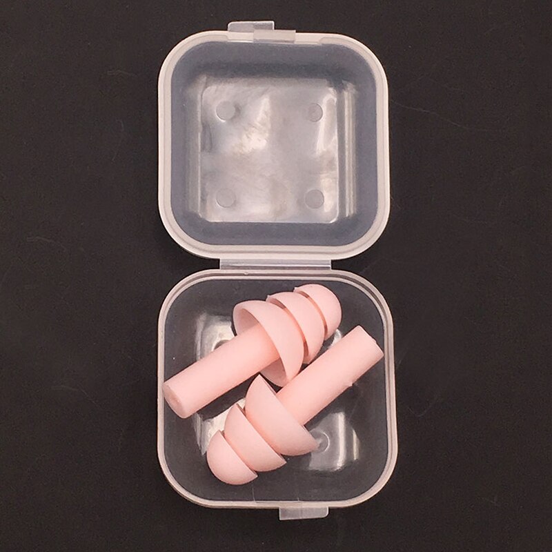 Soft Silicone Ear Plugs Sound Insulation Ear Protection Earplugs Anti Noise Snoring Sleeping Plugs For Travel Noise Reduction: Pink