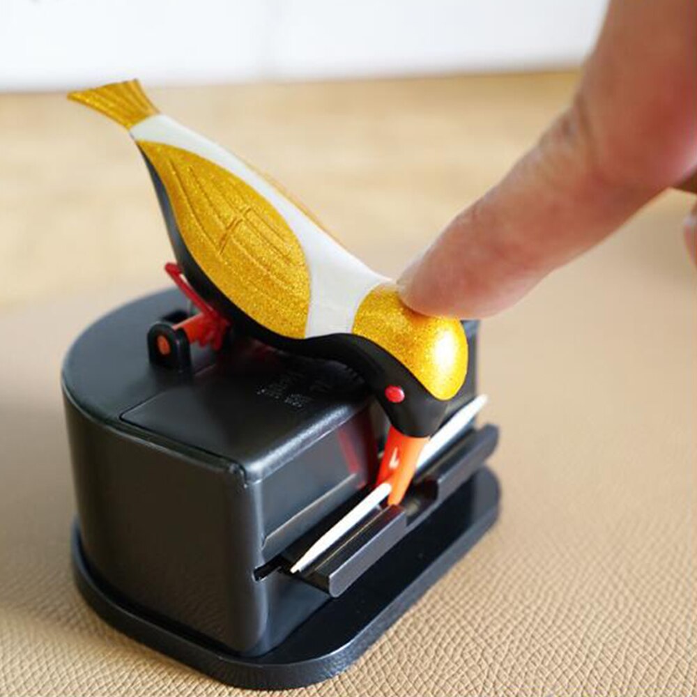 Cute Hummingbird Toothpick Dispenser Automatic Bird Toothpick Box with Toothpick Cleaning Teeth Secret Stash Tandenstokers 2