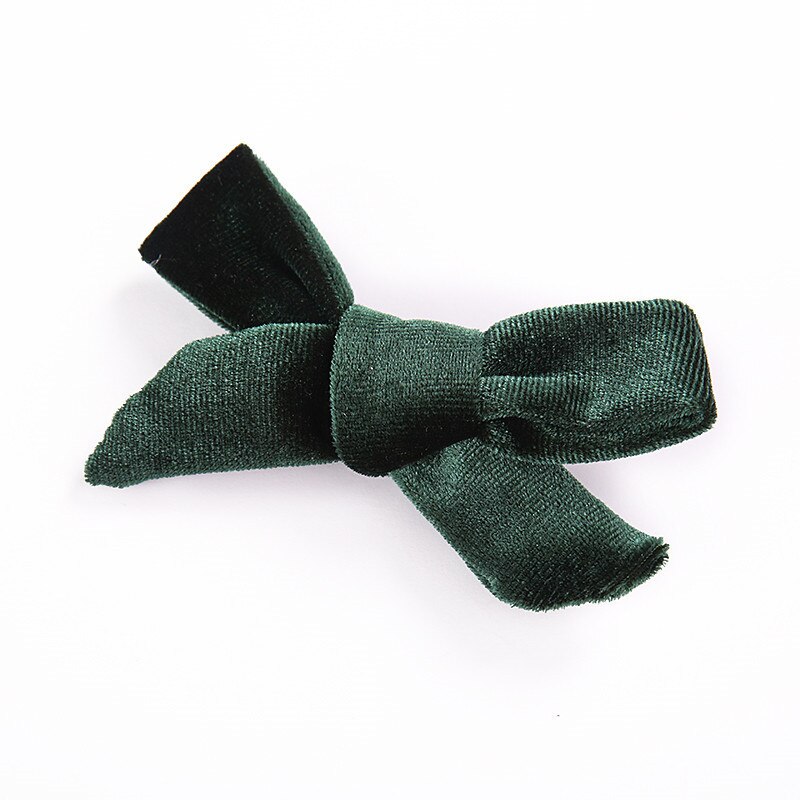 Haaraccessoires Kids Fluwelen Haarelastiekjes Voor Meisjes Solid Knoop Haarspeldjes Baby Mini Haarspelden Handgemaakte Haarspeldjes Hoofddeksels: 18