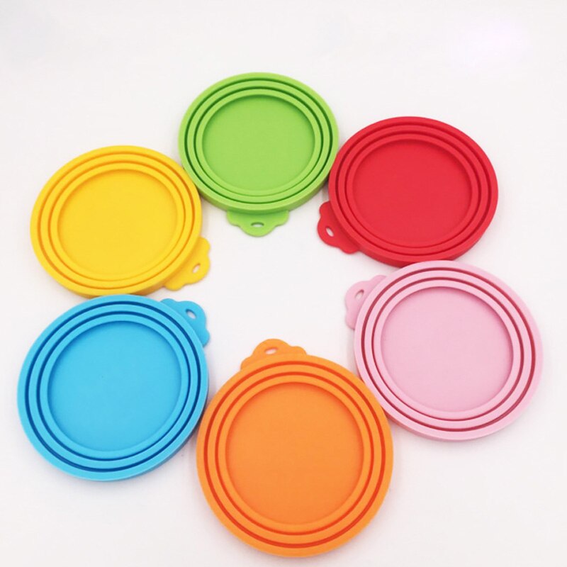 Tapa de silicona reutilizable para almacenamiento de comida, sellada, para cachorros, perros y gatos, suministros de salud para mascotas