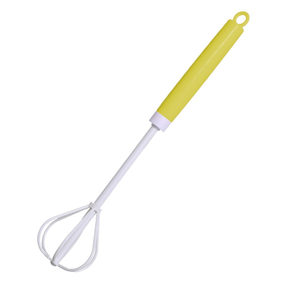 Hand Whisk Egg Beater, Egg Mixer ceramics Handle Beating & Stirring Milk Frother for Kitchen Cooking Baking Whipping Tool: YELLOW