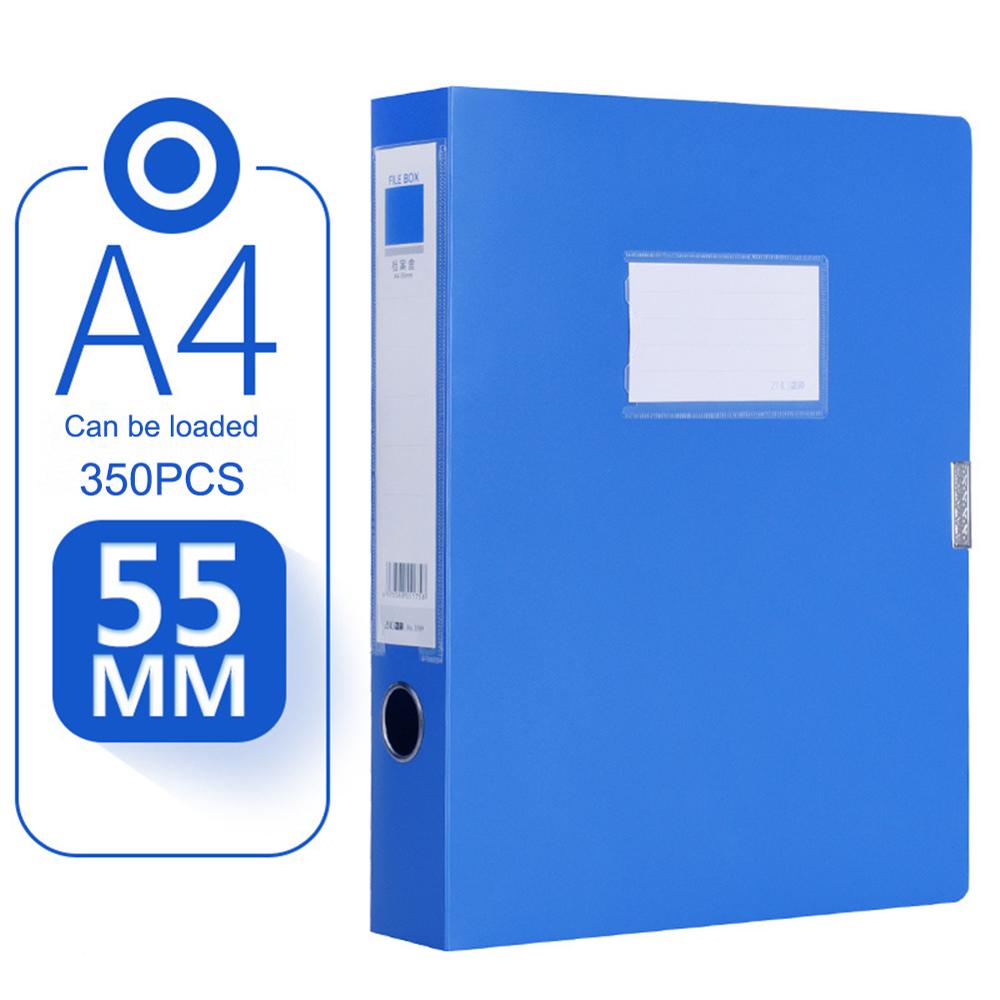 A4 Document File Box 3.5cm 5.5cm Portable Storage Bag Files Folder Lightweight Business Organizer File Box School Office Supply: 5.5cm