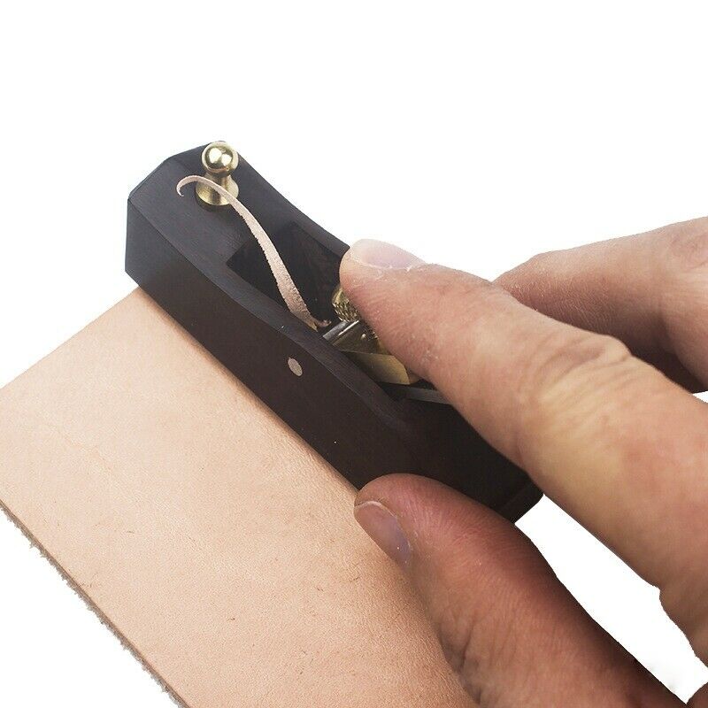 2022 Cut Leather Skiving Planer Ebony Edge Planer Tool for Punching Holes Rivet Leather Leather Hole Punch Leathercraft Tool