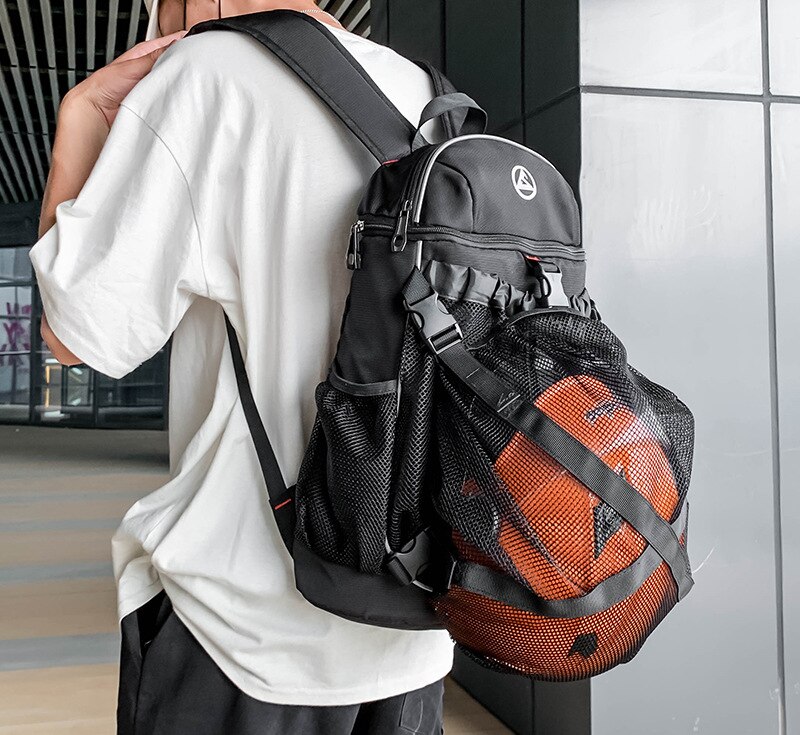 Koreanische Ausführung der Netz tasche Basketball tasche neue multi-funktionale ausbildung Schüler schule tasche Basketball Rucksack