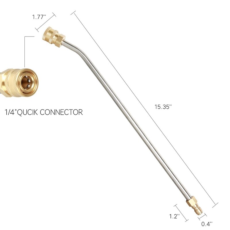 2 Set Pressure Washer Accessories Kit: 1 Set High Pressure Washer Gutter Rod & 1 Set Power Washer Spray Nozzle Tips