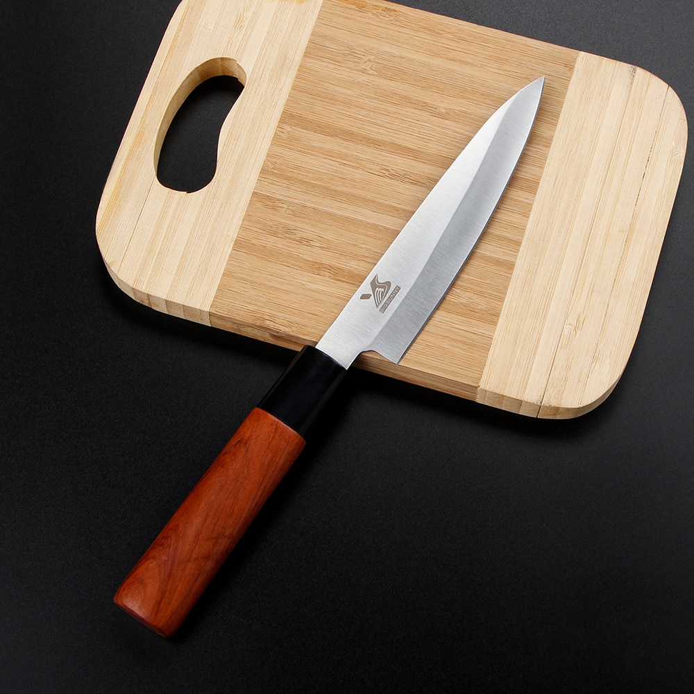 Bigsunny sashimi sushi deba -veitsi, saksalainen ruostumattomasta teräksestä valmistettu ammattimainen viipalointiveitsi , 9 "yanagiba  / 7 " deba  / 5 "apuohjelma, ruusupuukahva