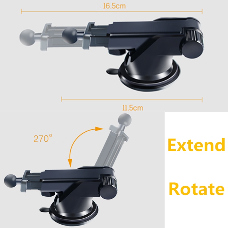 Uitschuifbare tablethouder tablet auto telefoonhouder dashboard voorruit autohouder universeel voor ipad mini 1234 air pro 9.7 10.5