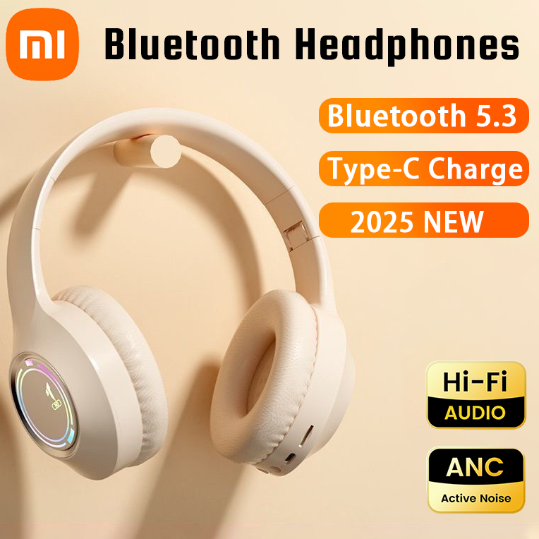 Cuffie Bluetooth Xiaomi Cuffie wireless sopra l'orecchio Stereo basso ad alta fedeltà con microfono Cuffie pieghevoli per giochi musicali