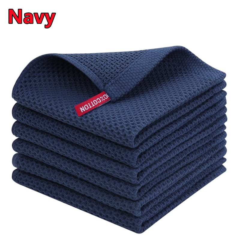 Paño de cocina de algodón toalla de cocina absorbente Ultra suave, paño de limpieza del hogar, utensilios de cocina, paño de lavado, trapo para platos: Rosa / 8 ud