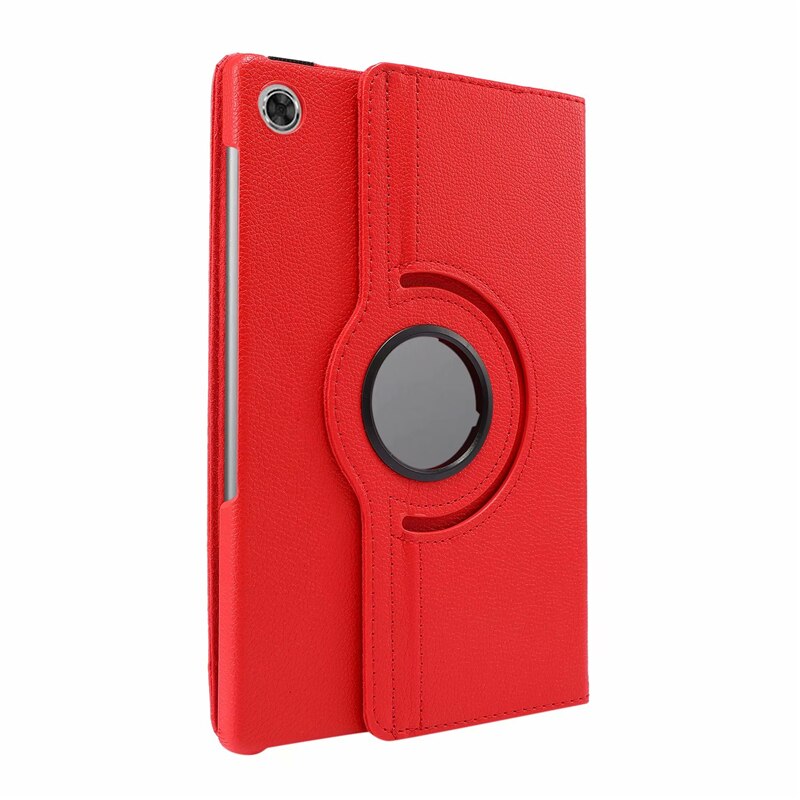 360 obracanie skrzynka dla Lenovo Tab M10 HD 2nd Gen TB-X306F TB-X306X X306 10.1 cal Tablet Funda odwróć stań PU skórzany pokrywy skrzynka: Red