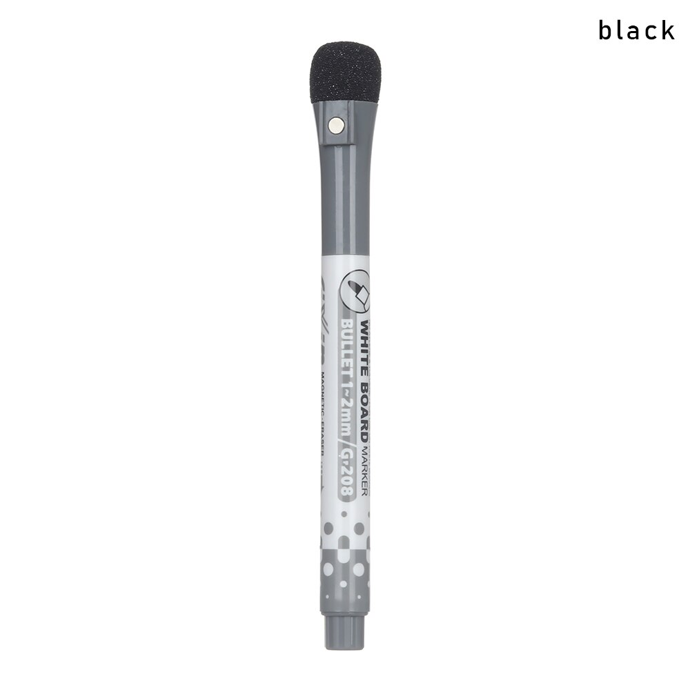 1 PC Löschbaren Magnetische Whiteboard Stift Trockenen Weiß Gremium Marker Magnet Radiergummi Büro Schule Liefert 8 farben Erhältlich: Schwarz