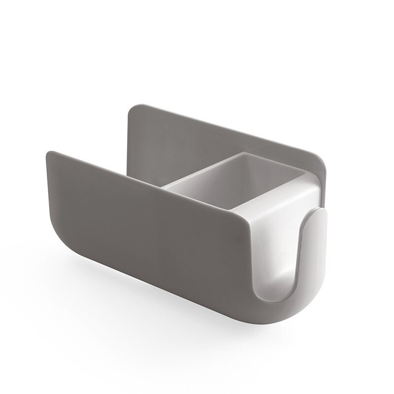 Wall-Mounted Hair Dryer Holder Rack Plastic PP Storage Shelf Basket Shower Caddy Kitchen Bathroom Organizer Hair Dryer Rack: C-Grey