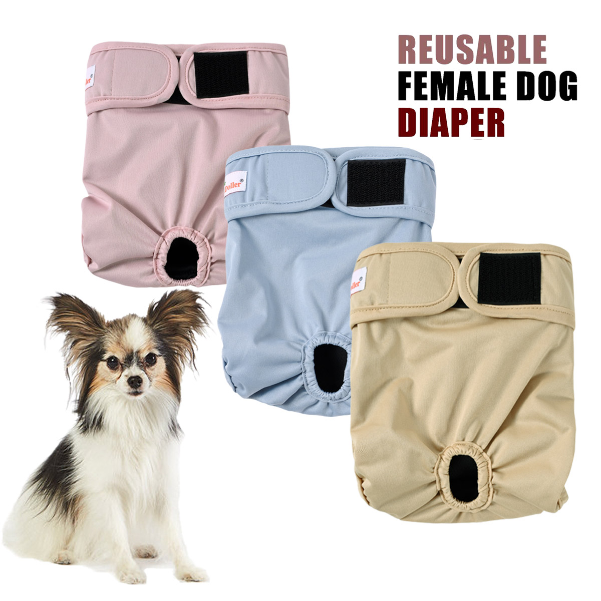 1pc pet feminino cão fralda lavável reutilizável shorts sanitários calcinha bonito cão roupa interior fraldas para cães de raça pequena xixi pant