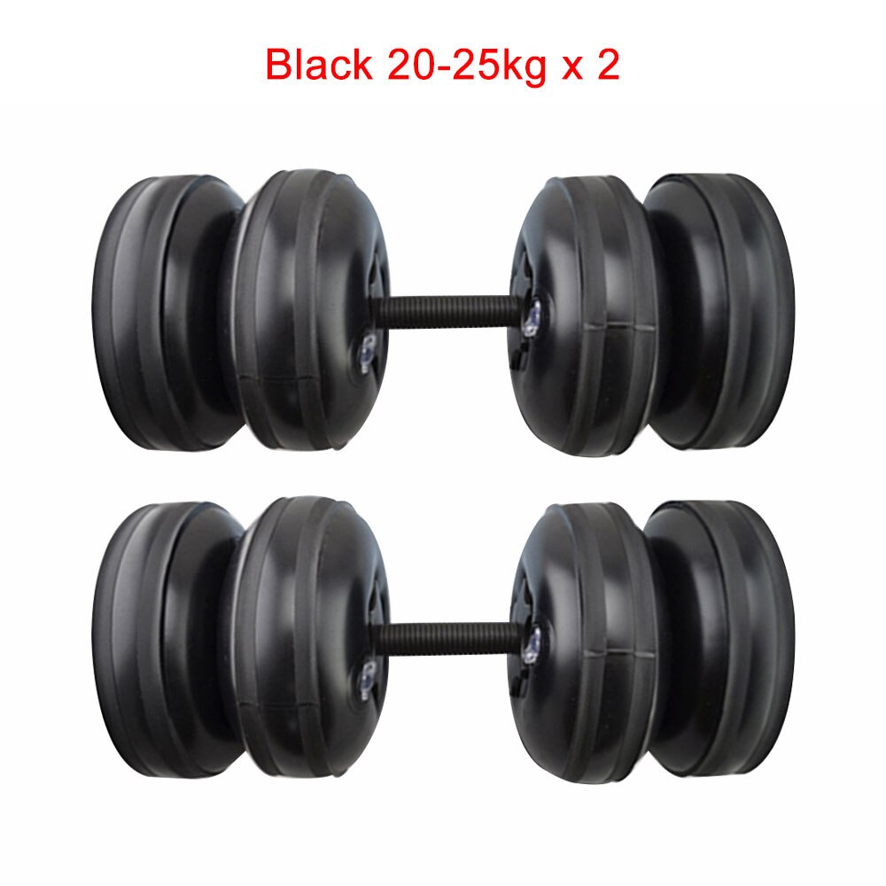 Haltère d'eau haltère gonflable musculation entraînement du corps écolière en fonte casquette de sport musculation solide: 20-25kg black