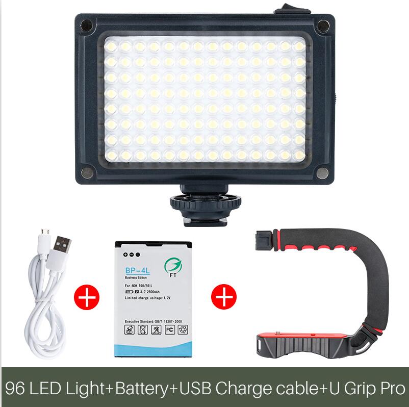 Ulanzi 96 DSLR video portato Luce Della Macchina Fotografica foto studio di Illuminazione caldo scarpa portato Vlog Luce di Riempimento Lampada per Smartphone DSLR SLR telecamera: Rosso