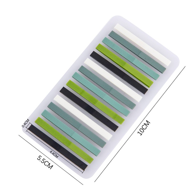 300 stuks beschrijfbare kleurstickers transparante fluorescerende strip indexsticker: YELLOW