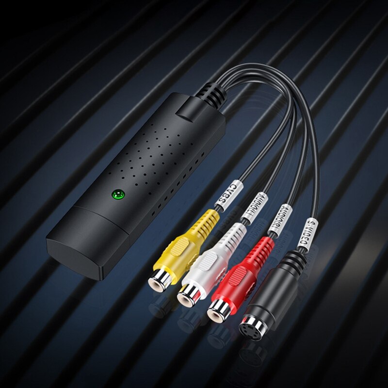 2PCS Video USB Capture Card, Convert Hi8 VHS To Digital DVD For Windows PC, Audio Video Digitize Converter Adapter