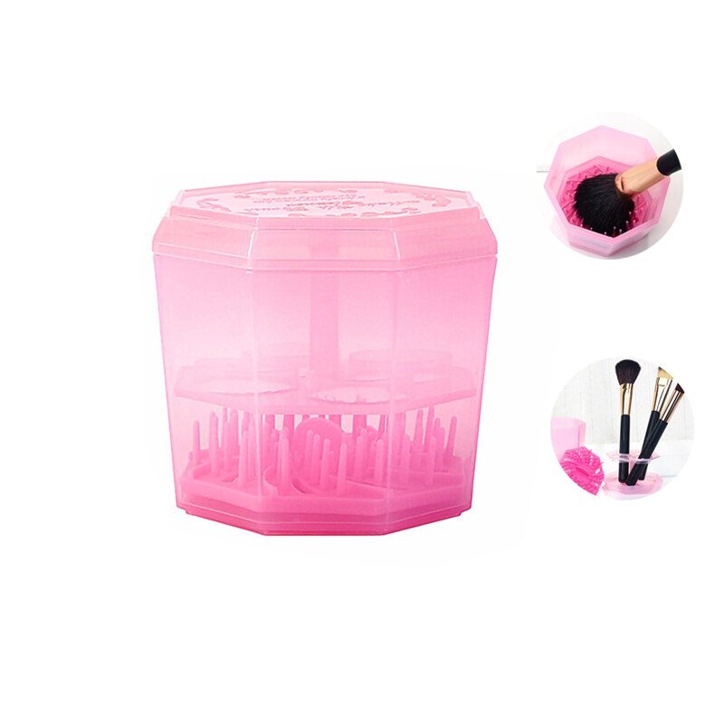 De silicona de base de maquillaje cepillo limpiador y Drye caja de maquillaje cepillo almohadilla limpiadora brocha para limpieza de maquillaje Gel alfombrilla de limpieza de herramientas de mano
