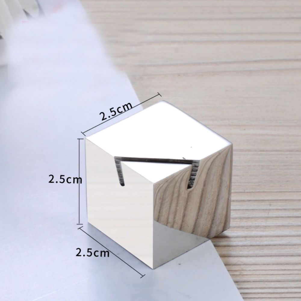 Display Stand Stainless Steel Card Holder Solid Funny Number Sign Holder Label Holder Menu Card: green