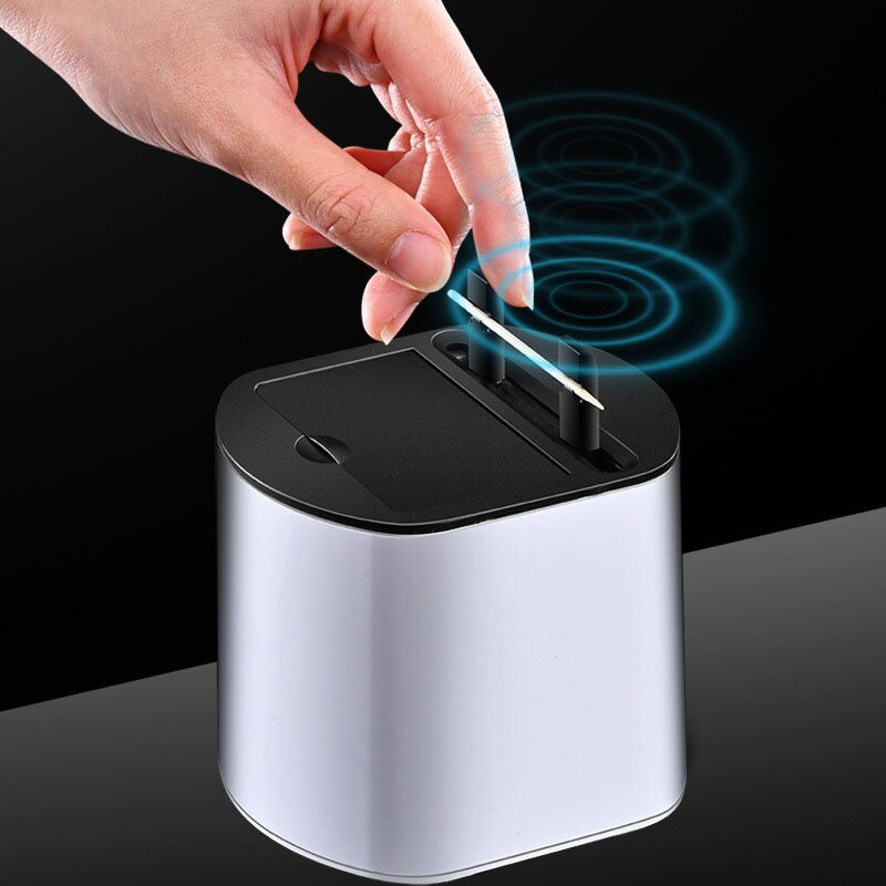 Intelligent Sensor Toothpick Box Automatic Pop-up Smart Sensor Toothpick Dispenser for Home Hotel Can Hold