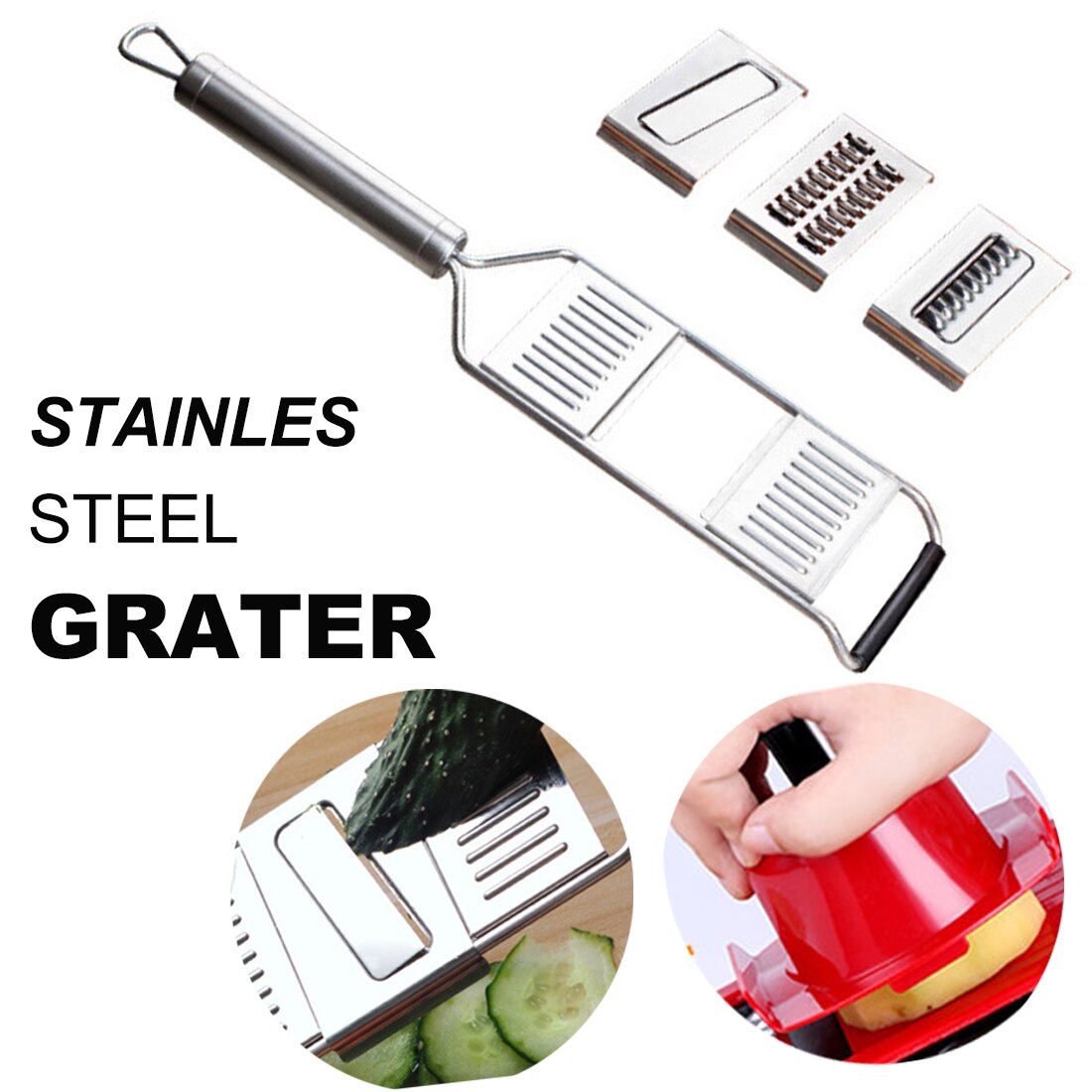 Groente Slicer Rvs Rasp Cutter Shredders Fruit Dunschiller Wortel Rasp Keuken Accessoires