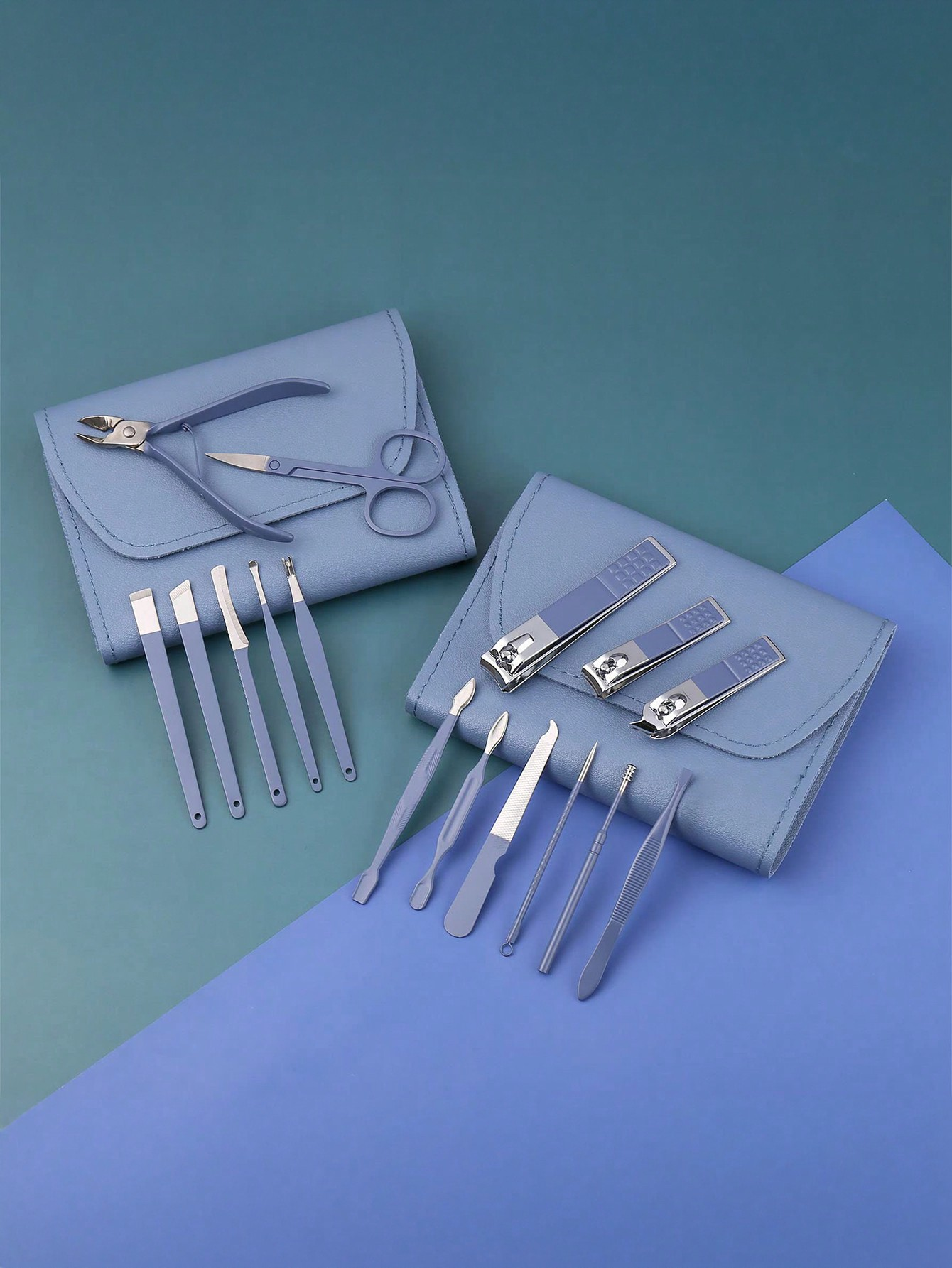 Manicure Set Nail Clippers Pedicure Kit, Stainless Steel Nail Care Tools Grooming Kit with Luxurious Travel Leather