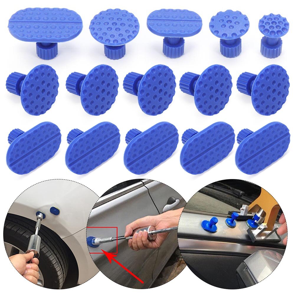 5 stk bil krop malingfri bulereparationsværktøj blå limtrækker løfter haglskader fjernelse faner sugekop værktøjer auto tilbehør