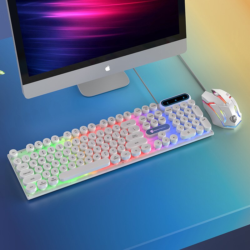 Gamer Keyboard And Mouse PC Gaming Keyboard RGB Backlit Keyboard Rubber Keycaps Wired Keyboard Mouse Gamer Gaming Mouse