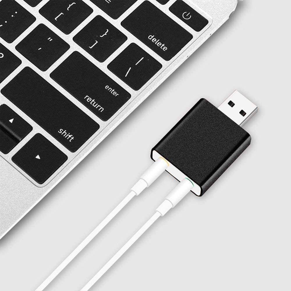 External USB Audio Sound Card USB To Jack 3.5mm Converter Headphone Adapter Mic Sound Card Headsets Virtual 7.1 Ch Microphone