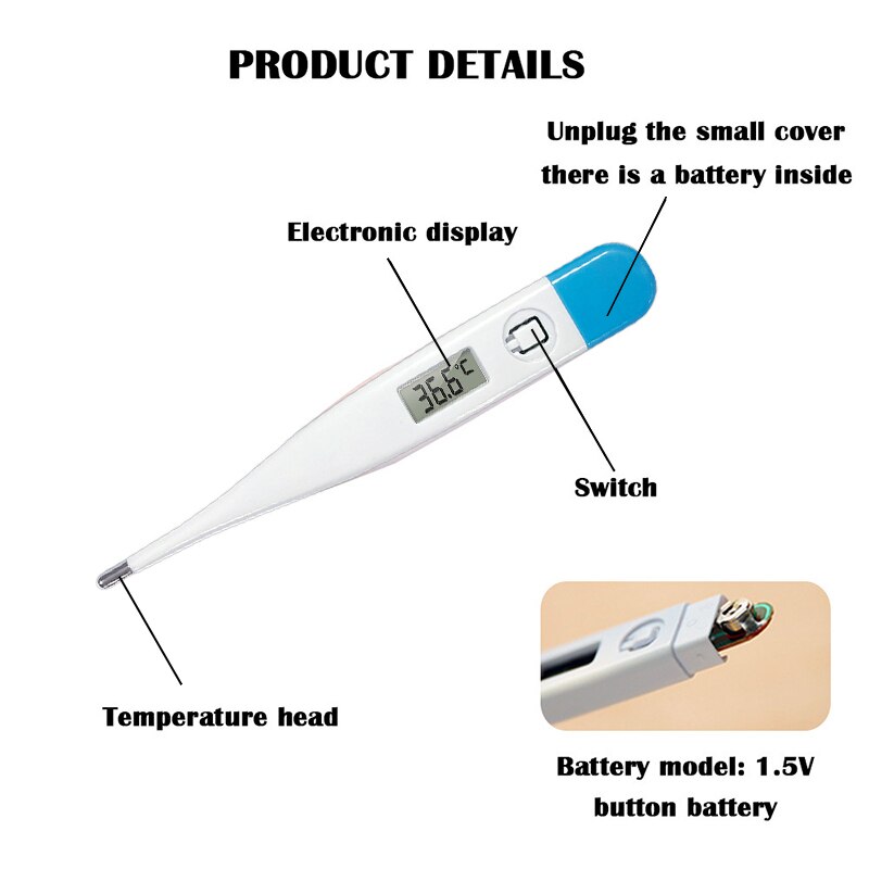 Digitale Thermometer Met Automatische Alarm Elektronische Thermometer Voor Orale En Oksel Meting Huishoudelijke Thermometer