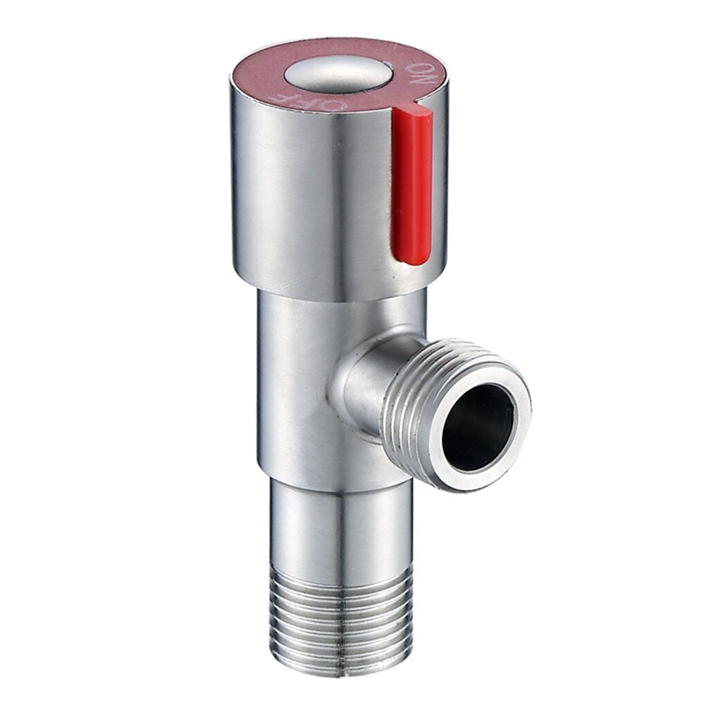 Recableght Toilet Sink Stainless Steel Angle Valve Cold Water Stop Material Durable Bathroom Basin Faucet Valve: Red