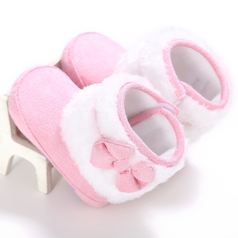Botas cálidas para bebés y niños, zapatillas de deporte, suela suave, zapatos de bebé para niña, botas