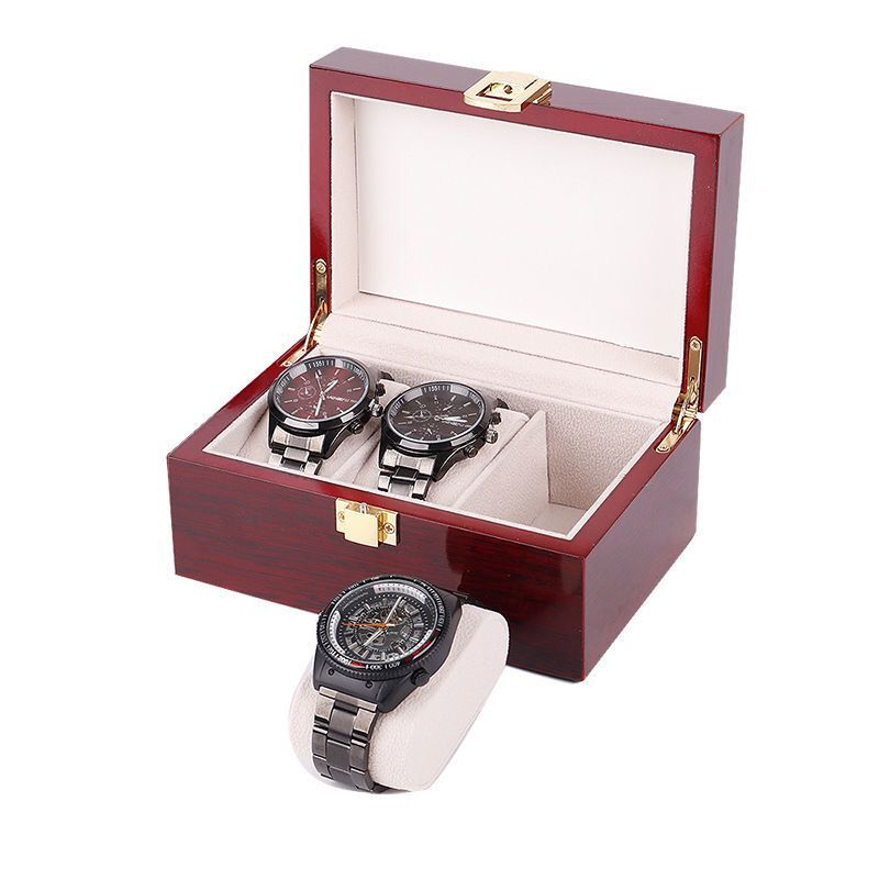2/3/5/6/10/12 Slots Wood Watch Display Box Light Red Watch Boxes Case Mechancal Watch Storage Organizer Jewelry Holder: Blue