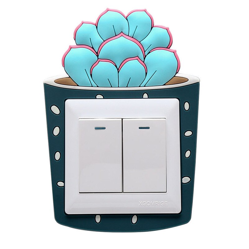 Pegatina de conmutador luminosa de dibujos animados para sala de estar, pegatina de pared para niños, calcomanía de interruptor de luz luminosa, decoración del hogar, cubierta protectora: Oro