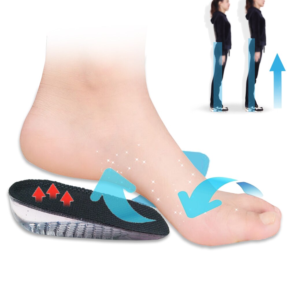 Hak Voor Schoenen Siliconen Gel Hiel Cups Pad Elektrische Hoogte Toename Inlegzolen Voor Vrouwen Mannen Lijm Liners Kussen Padding