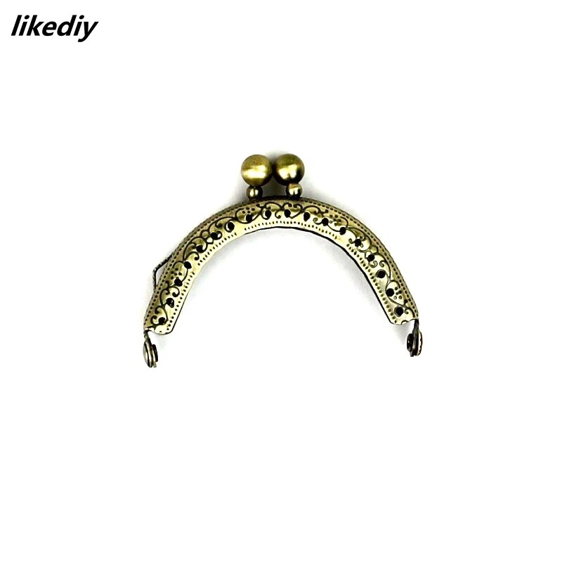 10 Pcs/Lot 6.5 CM Antique Bronze&amp;Silver Size Bead Head Semicircular Metal Coin Purse Frame Kiss Clasp DIY Bag Accessory