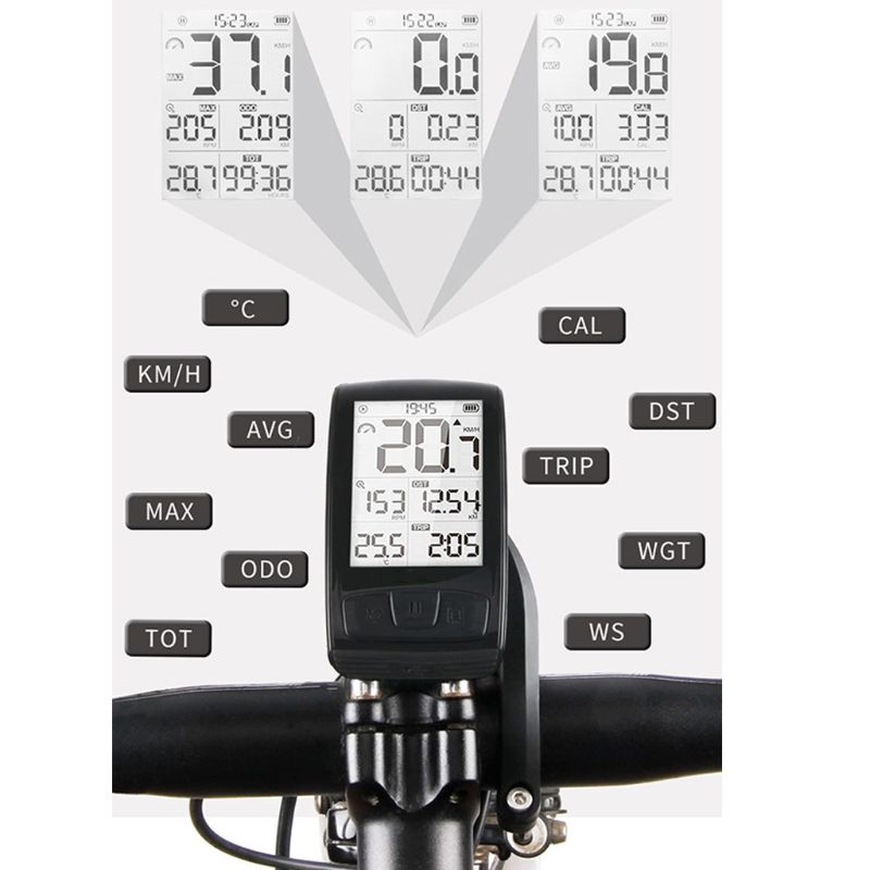 Wireless Bluetooth Speedometer Speed/Cadence Sensor Waterproof Cycling Bike Computer outdoor tool