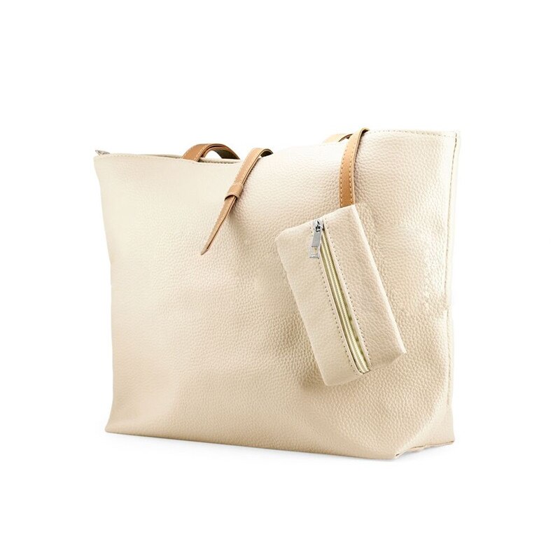 Solid Mother-In-Law Bags For Women Two-Piece Shoulder Bags Set Ladies Simple Messenger Bags Female Handbags Set