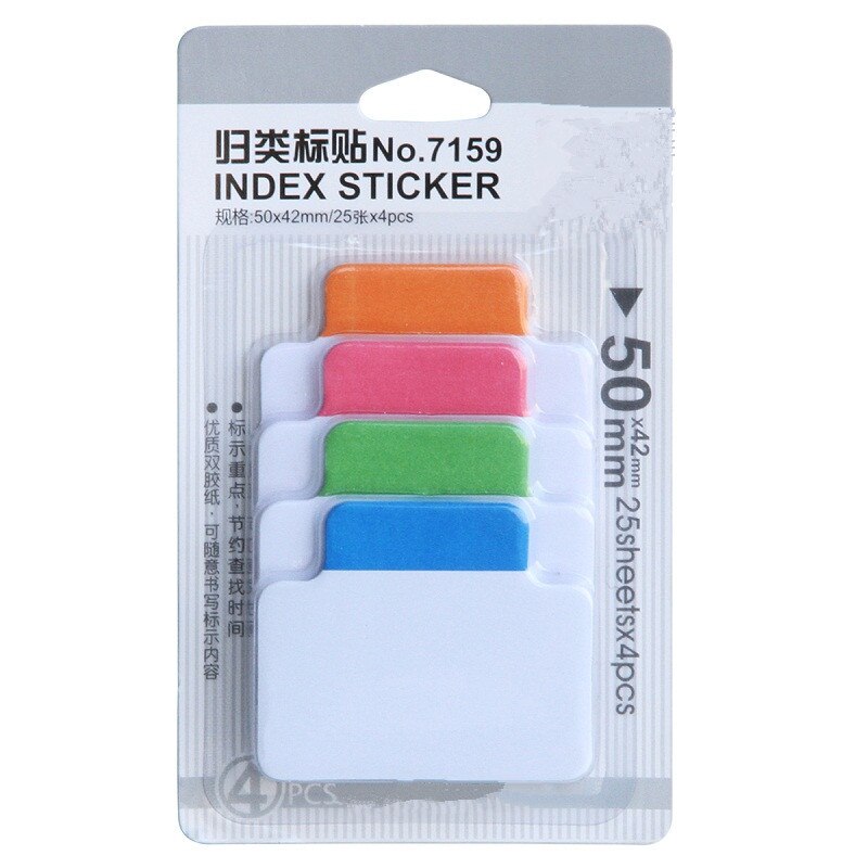 Note Card Tabs Kleur Note Papier Blok Memo Pad Planner Index Card... – Vicedeal