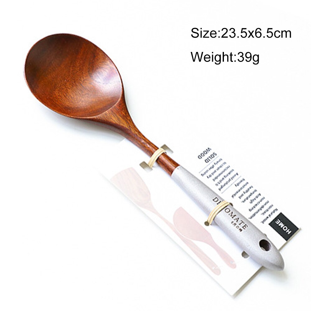 Solid Wood Cooking Tools Set Eco-friendly Teak Spatula Rice Scoop Environmental Protection Tableware Household Kitchen Supplies: 4