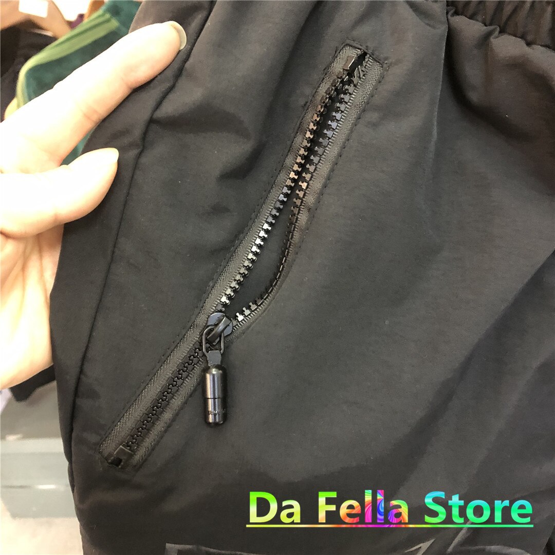 Rhude Logo Shorts Mannen Vrouwen Geleidelijke Tekst Mark Gewassen Nylon Rhude Korte 1:1 Twin Rits Zakken