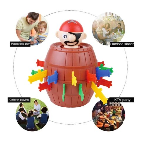 Funny Barrel Dagger Stab Game With Chick Toy - Family Party Game For Kids & Adults, Easter Birthday Gift