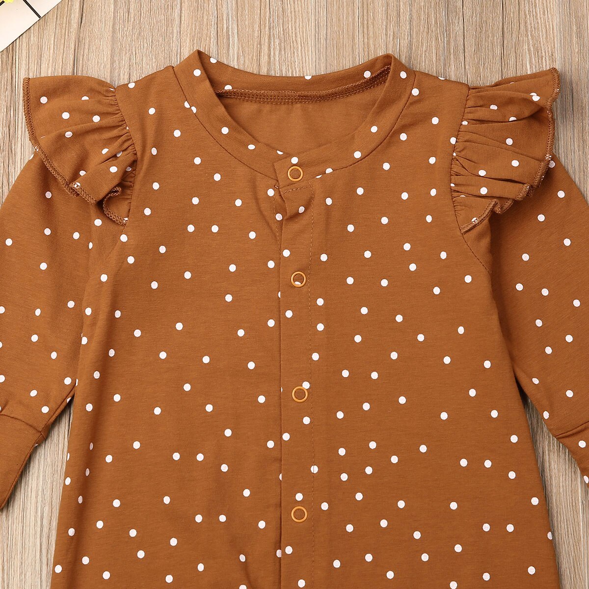 Cute Newborn Baby Boy Girl Long Sleeve Polka Dot Cotton Romper Jumpsuit Playsuit Outfits Baby Clothes